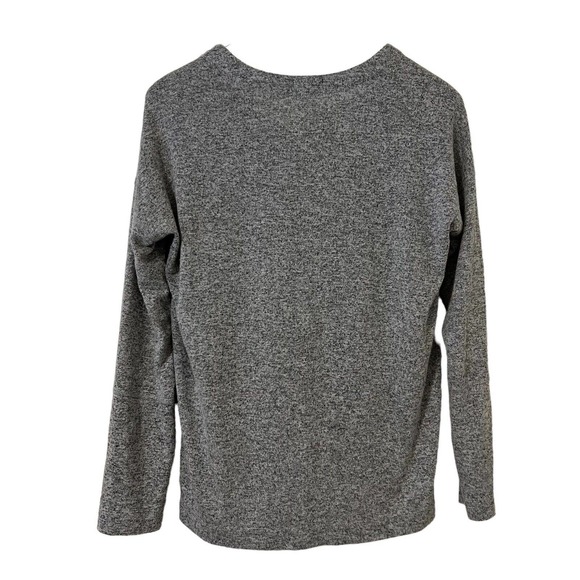 Rails Women's Leigh Melange Gray Lightweight Lace-Up Tie Pullover Sweater - M - Picture 3 of 5